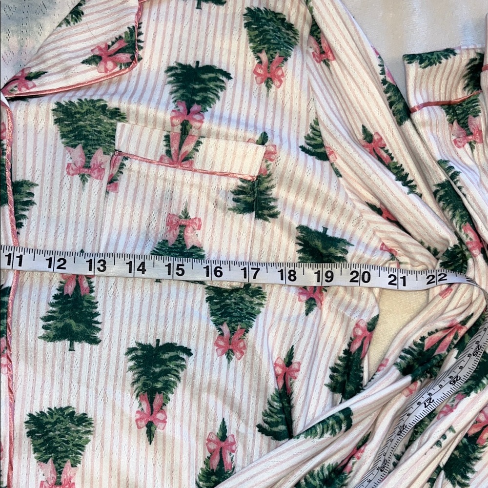 Women’s pink bow Christmas tree pajamas - Picture 9 of 12